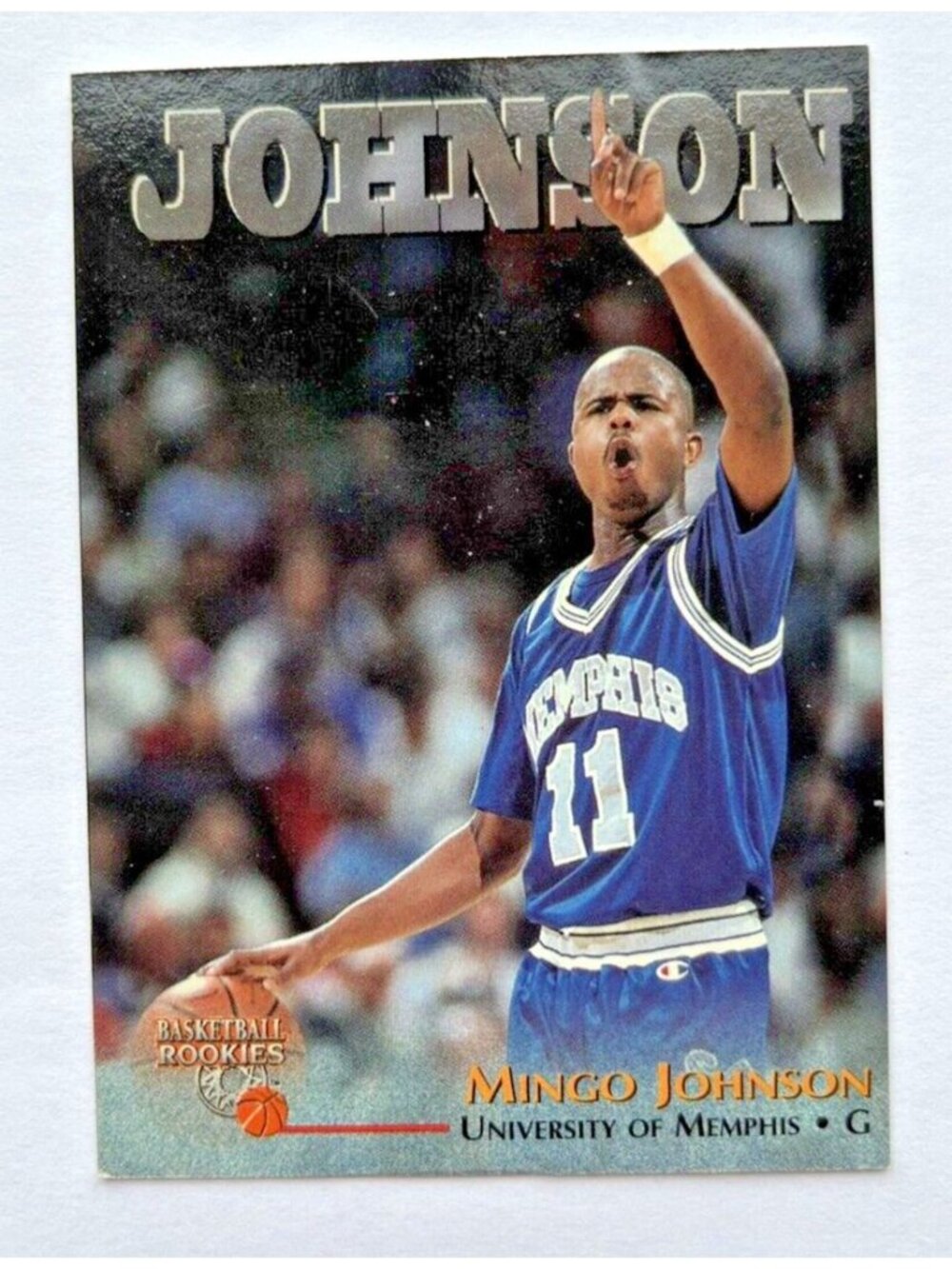 Mingo Johnson 96 Basketball Rookies  Card 72 University Of Memphis Guard S230